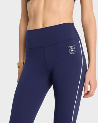 Runner Box Legging - Navy/White