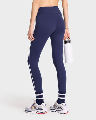 Legging Runner Box - Marine/Blanc