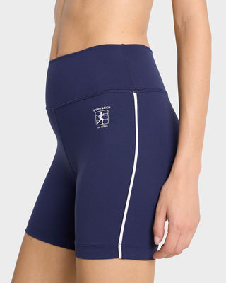 Runner Box Biker Short - Navy/White