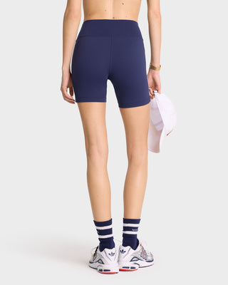 Runner Box Biker Short - Navy/White