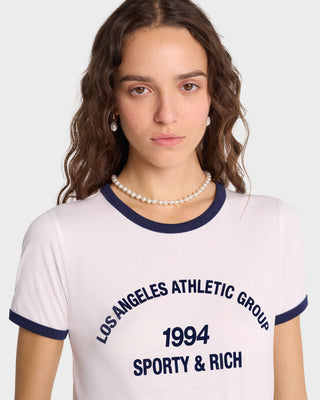 LA Athletic Group Ringer Tee - White/Navy