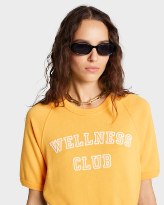 Wellness Club Short Sleeve Crewneck - Gold/White