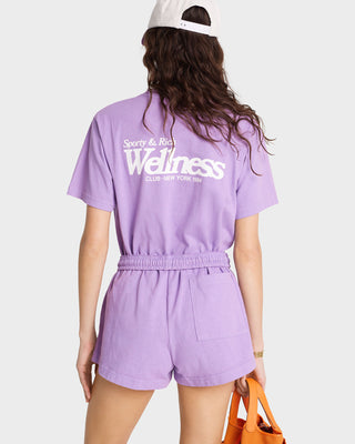 Wellness Ivy Disco Short - Violet/White