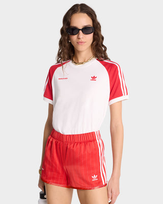 Adidas Two Tone Ringer Tee - White/Sports Red