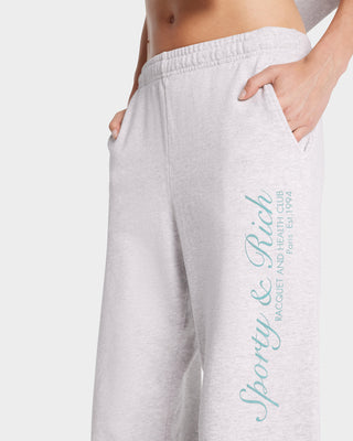 French Sweatpant - Heather Gray/Aquamarine