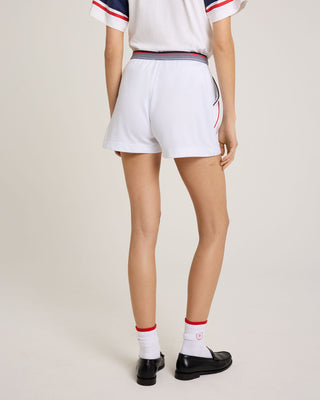 Serif Logo Borg Short - White/Navy/Red