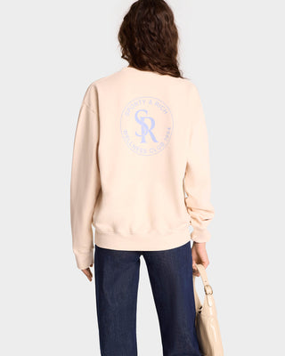 S&R Crewneck - Cream/Sky Blue