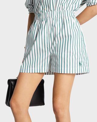 SRC Poplin Short - Green Striped