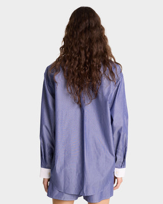 S.R. Sport Oversized Shirt - Navy/White