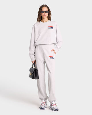 USA Sweatpant - Heather Gray/Navy/Sports Red