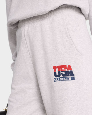 USA Sweatpant - Heather Gray/Navy/Sports Red