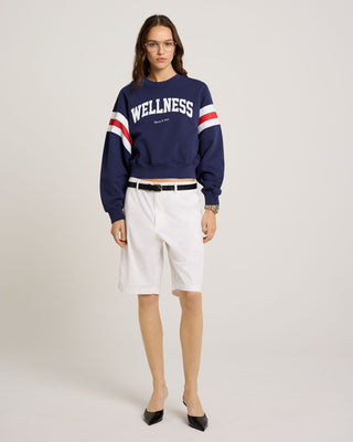 Wellness Ivy Rugby Crewneck - Navy/Red/White