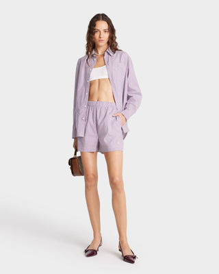 SRC Oversized Shirt - Purple Striped