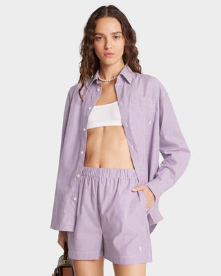 SRC Oversized Shirt - Purple Striped