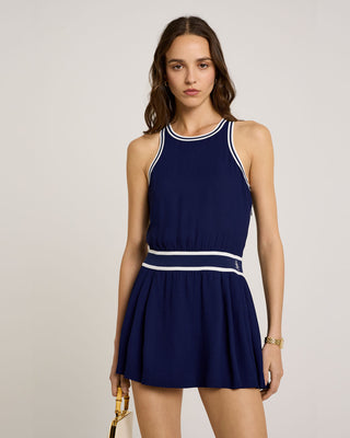 SRC Phoebe Dress - Navy/White