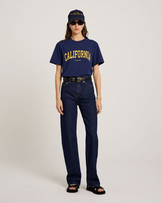 California T-Shirt - Navy/Gold