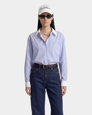 SRC Oversized Shirt - Blue Striped