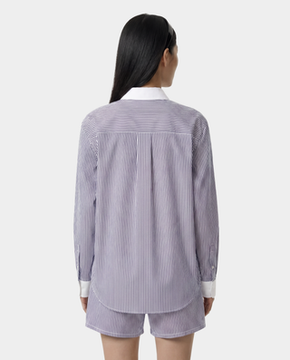 SRC Oversized Shirt - Navy Stripe