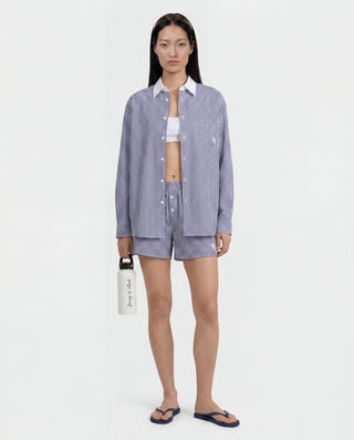 SRC Oversized Shirt - Navy Stripe