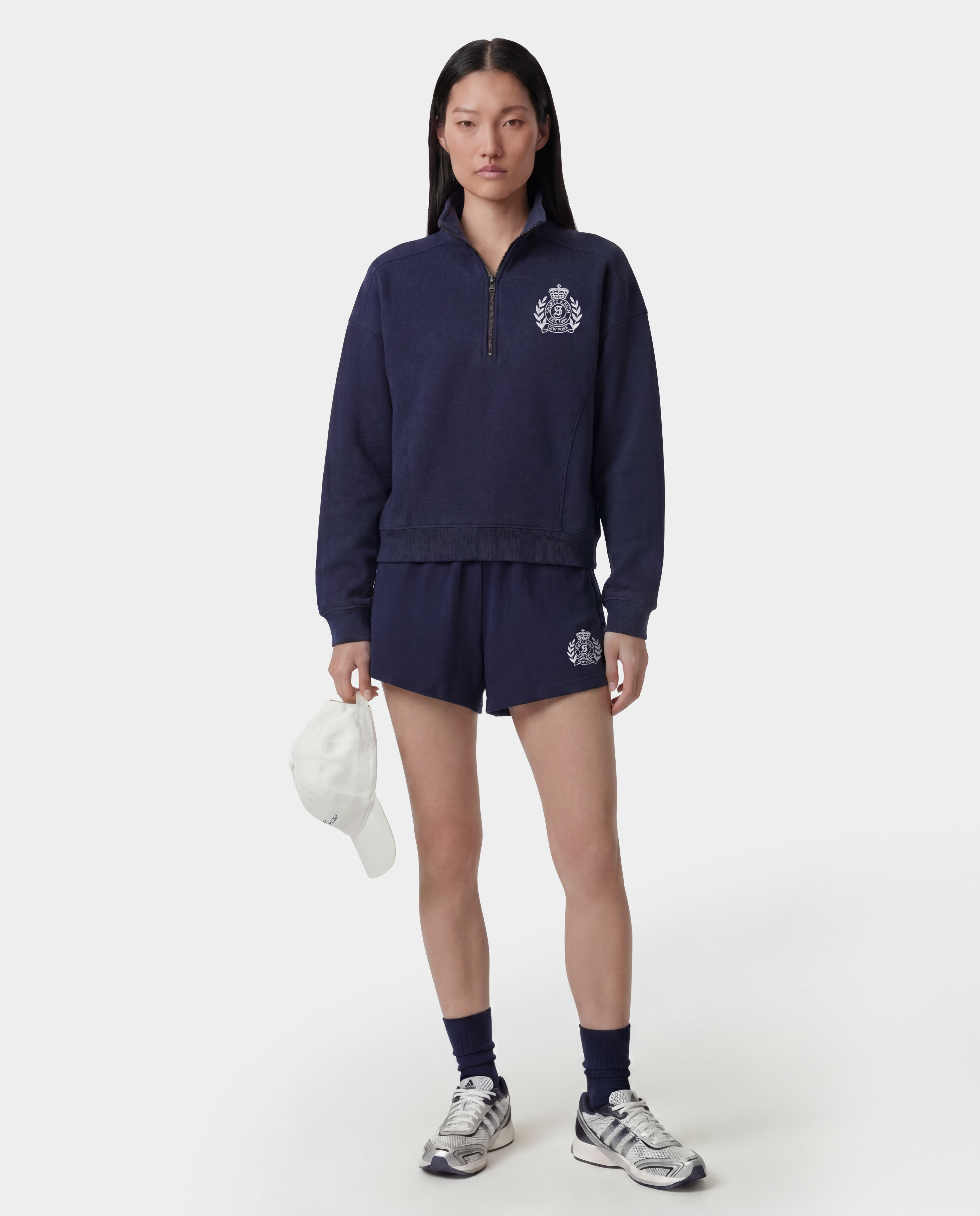 NY Crest Embroidered Disco Short - Dark Navy – Sporty & Rich