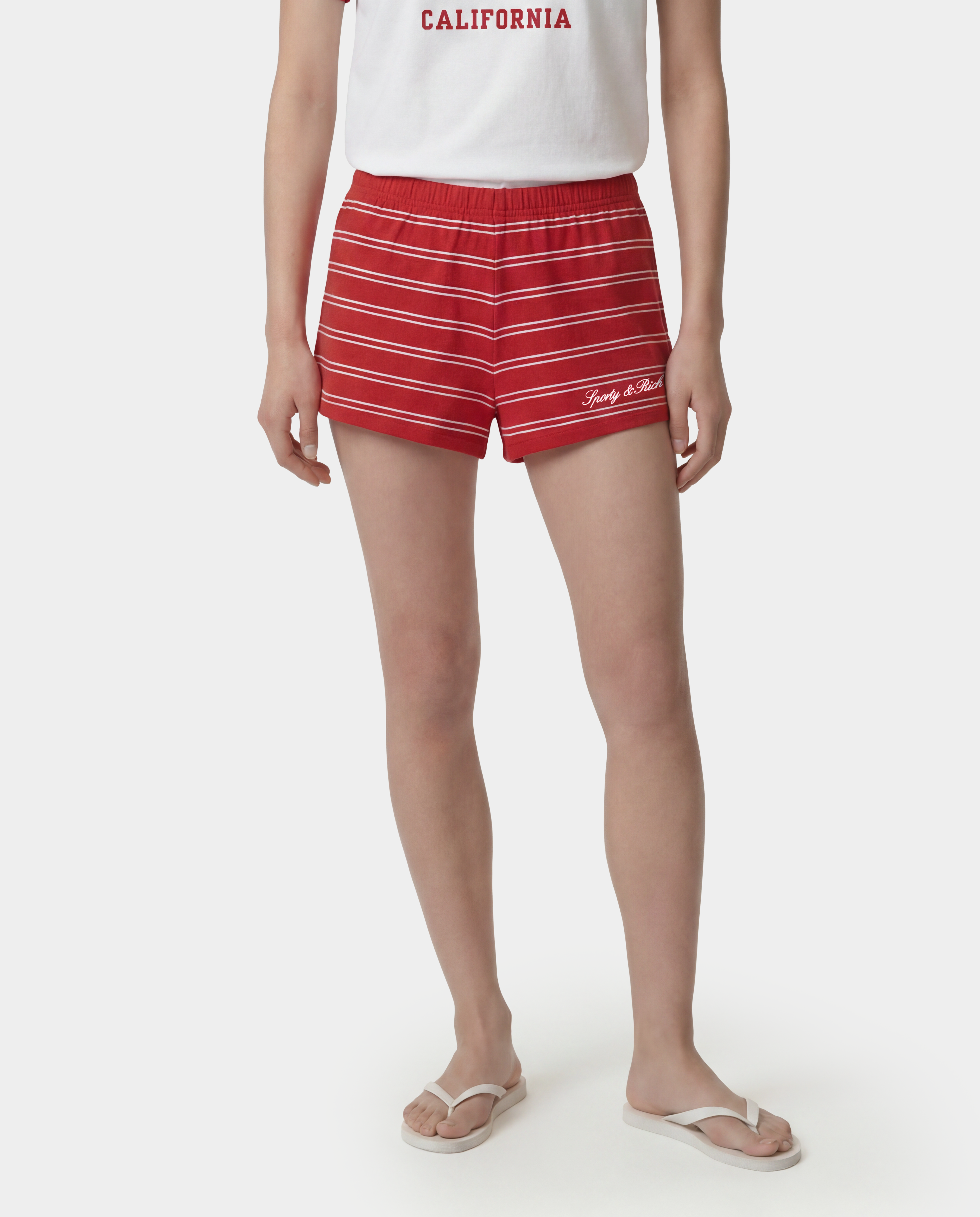 Signature Logo Short Short - Ruby – Sporty & Rich