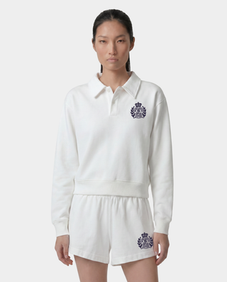 NY Crest Embroidered Polo - White