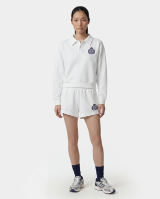 NY Crest Embroidered Polo - White