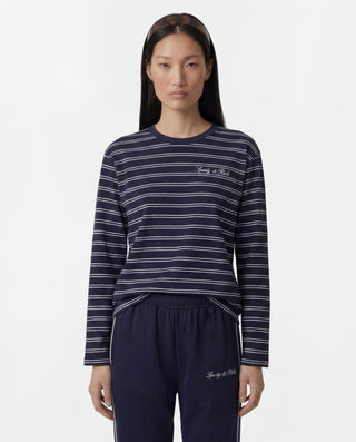 Signature Logo Easy Longsleeve - Dark Navy