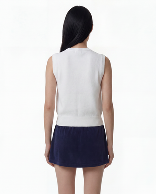 Signature Logo Knitted Vest - White