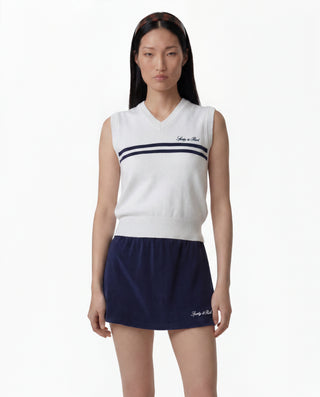 Signature Logo Knitted Vest - White