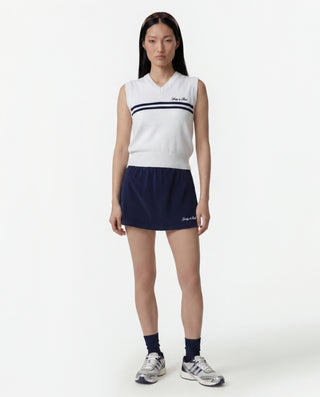 Signature Logo Knitted Vest - White