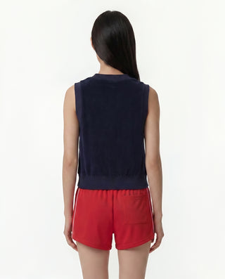 Signature Logo Terry Vest - Dark Navy