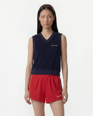 Signature Logo Terry Vest - Dark Navy