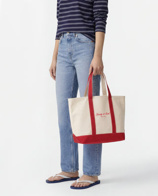 Signature NY Logo Medium Tote - Natural
