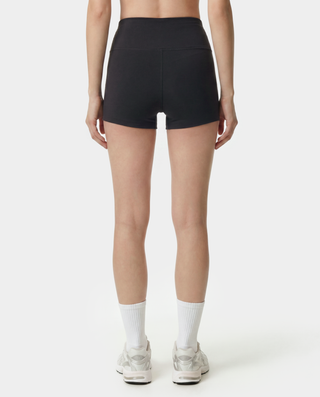 Serif Logo Mini Biker Short - Carbon