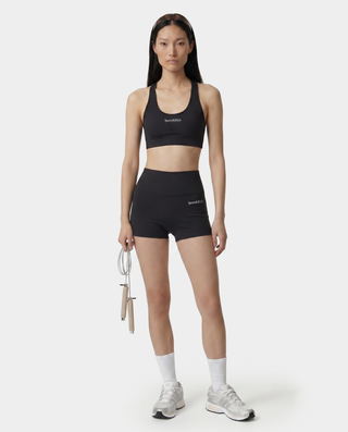 Serif Logo Mini Biker Short - Carbon