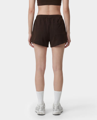 Serif Logo Retro Track Short - Cioco/White