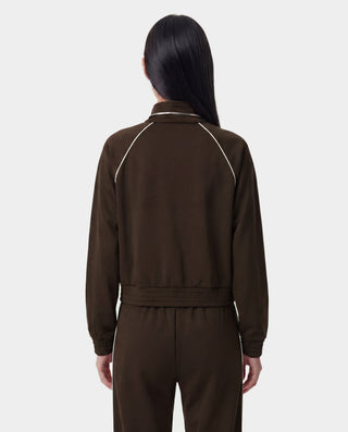 Serif Logo Retro Track Jacket - Cioco/White