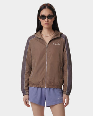 Serif Logo Gym Jacket - Sand/Carbon/White