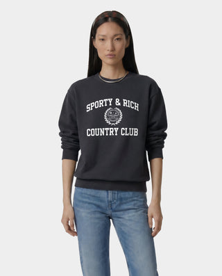 Varsity Crest Crewneck - Carbon
