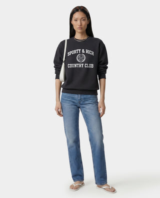 Varsity Crest Crewneck - Carbon