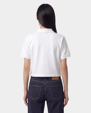 NY Crest Pique Polo - White