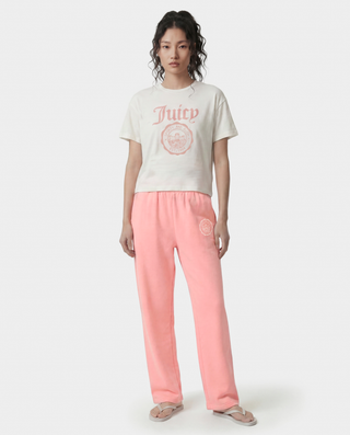 Juicy Emblem Wide Sweatpant - Rose