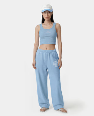 Juicy Emblem Wide Sweatpant - Sky Blue