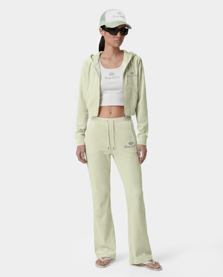 Juicy Script Velour Sweatpant - Sage