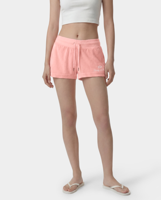Juicy Script Velour Short - Rose