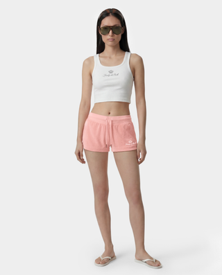 Juicy Script Velour Short - Rose