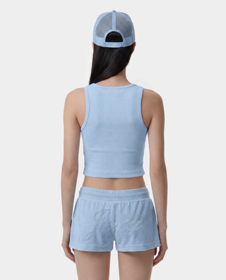 Juicy Crown Ribbed Tank - Sky Blue