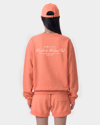 H&W Club Crewneck - Flamingo/White