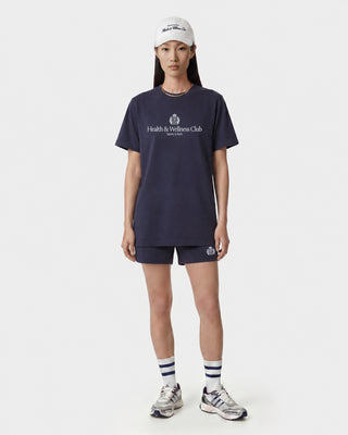 H&W Crest T-Shirt - Light Navy/White